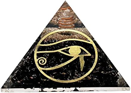 Grande pirâmide orgona | Cristal de pirâmide turmalina preta | Pirâmide de Orgonita de Ra Ra |