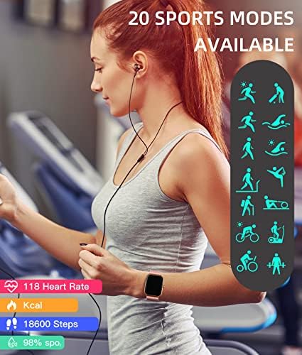 Dirrelo Smart Watches for Women, Alexa Smart Watch for Android Phones iPhone Compatível, Smartwatches à prova