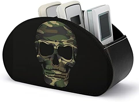 XKAWPC Camouflage Skull Remote Control Titular Caddy Storage Box Desktop Organizador para remotos
