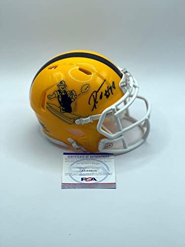Diontae Johnson Rudolph Pittsburgh Steelers assinado Mini capacete personalizado com PSA COA -