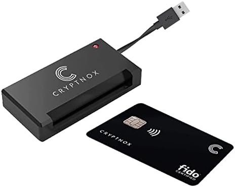 Cartão CryptNox Fido - Certificado FIDO2 - Apple Security Key para iPhone e macOS e CryptNox USB Smart Card Cac