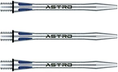 Winmau Astro Aluminum Blue Medium Dart Hastes - 1 conjunto por pacote