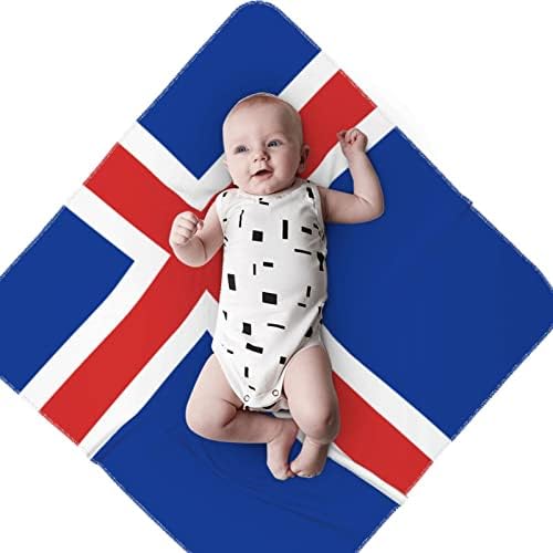 O cobertor da bandeira da bandeira islandesa recebendo cobertor para capa de swaddle para recém -nascidos
