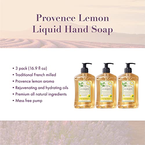 ALALONON Provence Lemon Liquid Hand Soap - Triple French Milled Hidration Soap Soop