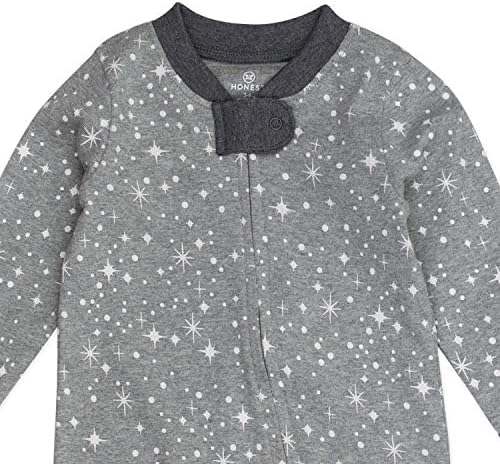 Honestbaby meninas, algodão orgânico e brincar de pijama e dormir para crianças, Twinkle Star, 3-6 meses