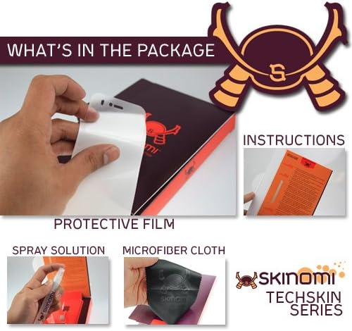 Protetor de tela Skinomi Compatível com AT&T Disponível TechSkin TPU Anti-Bubble HD Film