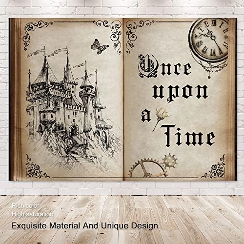Livros de conto de fadas omifly 7wx5h para fotografia livro de abertura antigo Once Upon a Time Castle