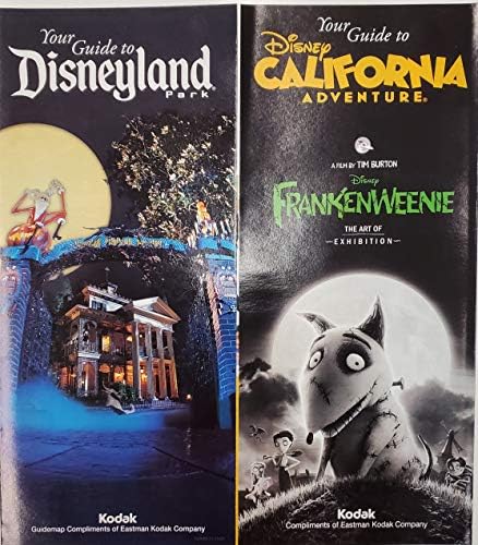 Disneyland Park Conjunto de 8 guias turísticos de mapa com a assombrada Mansion Star Tours 50th Anniversary