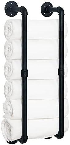 HouseAid Industrial Tubel Rack, porta de armazenamento de toalhas de banheiro da fazenda, organização