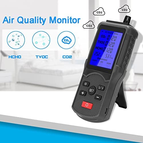 Monitor de qualidade do ar nuopaiplus, detector de gás testador multifuncional testador de qualidade