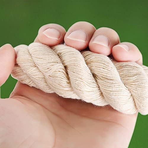 Cordão de algodão natural torcido corda branca macia para artes