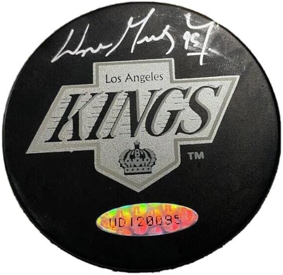 Wayne Gretzky assinou Los Angeles Kings Uda Deck Upper Puck Nome completo Sig L @@ K - Autografado NHL