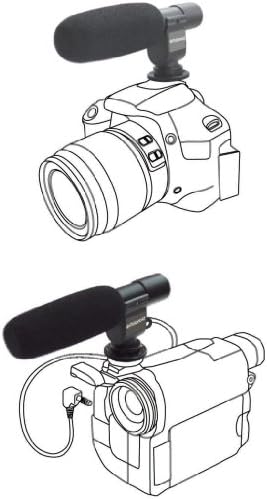 Microfone de espingarda do condensador de vídeo Polaroid Pro para o JVC Everio E-10, E-200, Ex-250,