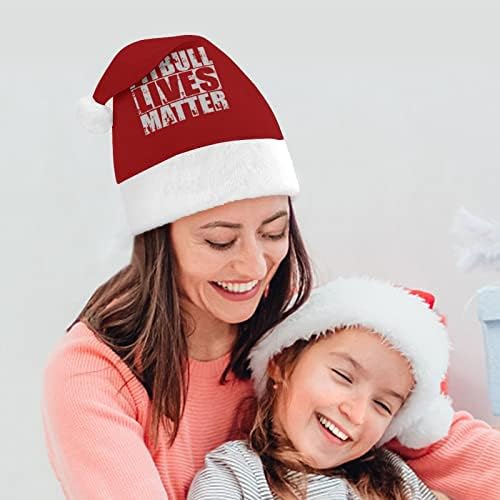 Pitbull vidas matéria chapéu de natal personalizado chapéu de santa decorações engraçadas de natal