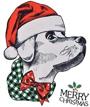 Pijama de Natal para Família 2022 cachorro fofo com chapéu de natal Carta de Natal Prind tops e calças xadrezas