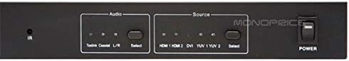 MONOPRICE 108146 5X1 Chave de conversor HDMI - HDMI DVI com Toslink + Coaxial + R/L Estéreo Áudio