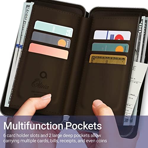 Just4you para Samsung Galaxy S23 Caso Ultra com porta -carteira de tampa protetora de proteção