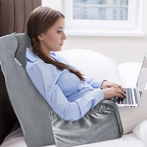 Vekkia Large Leiting Leiting Pillow, travesseiro de suporte traseiro para sentar na cama, travesseiro de