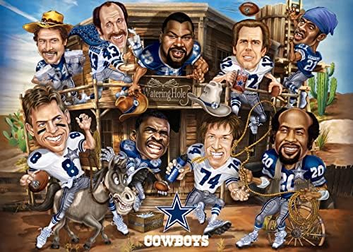 Obras -primas 500 peças Sports Jigsaw Puzzle for Adults - NFL Dallas Cowboys Gares de todos os tempos - 15x21