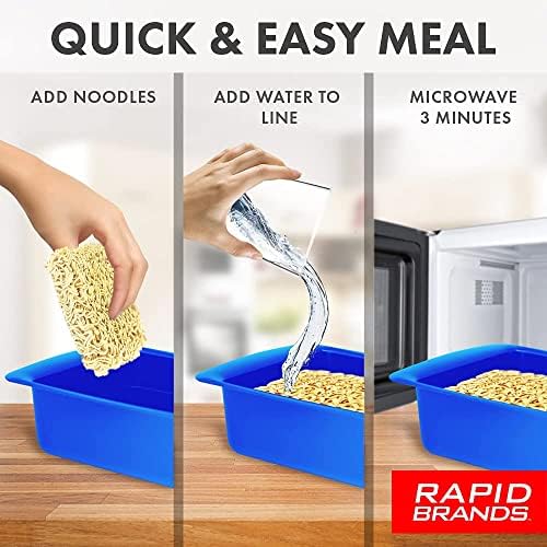 Cooker Rapid Ramen - Ramen de Microondas em 3 minutos - BPA Free and Washer de lavar louça Safe - Black