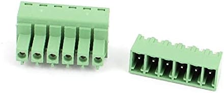 X-Dree 5 pares verde 6p 3,81mm Espaçamento PCB parafuso Terminal Block Connector 300V 8a (5 pares verde 6p 3,81 mm Spaziatura PCB Morsettiera Connettore 300-V 8a