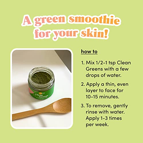 Golde Clean Greens Superfood Máscara facial - Smoothie verde - superalimentos - Chlorella - Spirulina