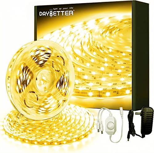 Daybetter Warm White LED Trip Light, 32,8 pés Dimmable LED Strip 3000K Lâmpadas inteligentes, lâmpadas RGBCW