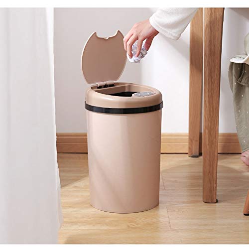 Czdyuf novo sensor inteligente Trash lata Home Room de estar criativa Banheiro de quarto de cozinha com capa Lixo