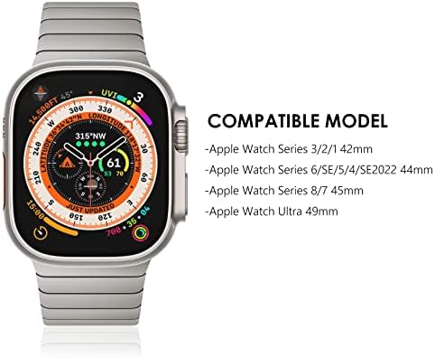 Kades Metal Band Compatível com Apple Watch Band Ultra 49mm Series 8 Series 7 45mm/41mm SE/2022 6 5 4 44mm/40mm