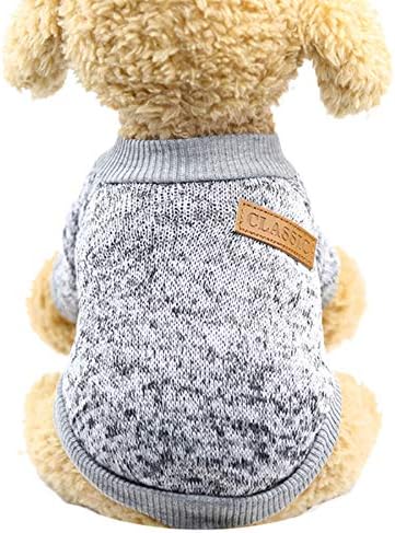 Mikey Store Roupos de cão de estimação espessos macios espessos de lã de lã polar de inverno roupas de