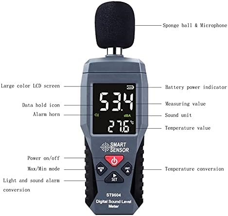 WSSBK Digital Sound Nível de ruído medidor