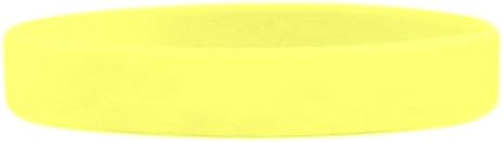 1 pulseira de silicone em degrosa amarelo personalizada