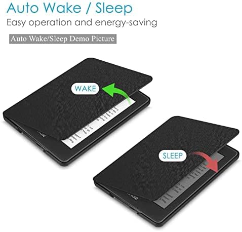 Caso de couro CCOO PU para Kindle Paperwhite com Aguarda Automática/Sono Sleep Magnetic Protective Shell