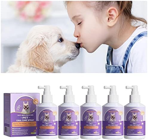 Xbkplo Puppy Breath Scownener, Pet Clean Deeth Cleaning Spray para cães e gatos, dentes de limpeza oral de