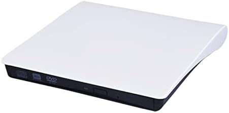 Unidade de DVD externa portátil, USB 3.0 Mini CD Burner, Plug & Play CD DVD Drive para laptop PC Win Mac White