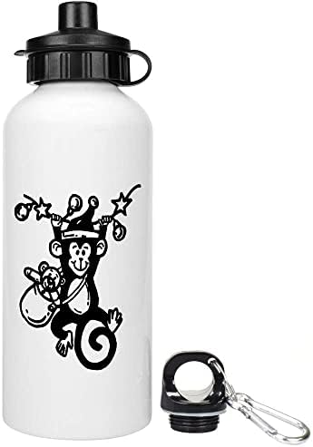Azeeda 400ml 'Natal Monkey & Teddy' Kids Reutilable Water / Drinks Bottle