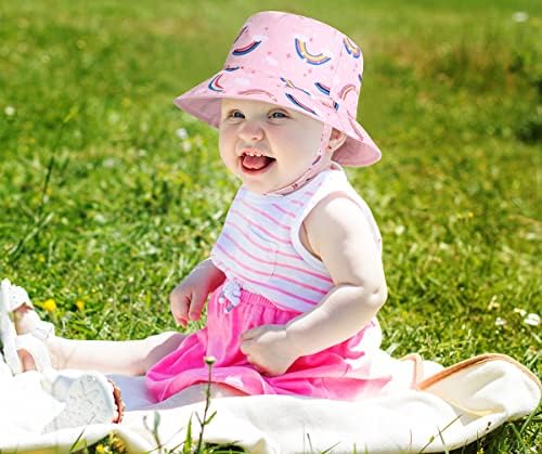 Baby menino menina chapéu de sol, criança ajustável crianças upf 50+ sol protetora larga lareira