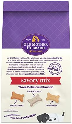 Old Mother Hubbard por Wellness Classic Savory Mix Savory Natural Treats, biscoitos crocantes assados