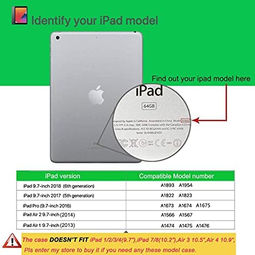 RTOBX Kids Case for iPad 5th/ 6th Generation, iPad Air 1/ Air 2 & Pro 9.7 Caixa com alça de ombro, estojo durável