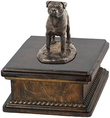 Bullmastiff, Memorial, Urn for Dog's Ashes, com estátua de cães, exclusiva, Artdog