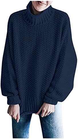 Blusas de suéter quente feminino cor de moda cor de cor de malha de fundo alto alto listrado listrado