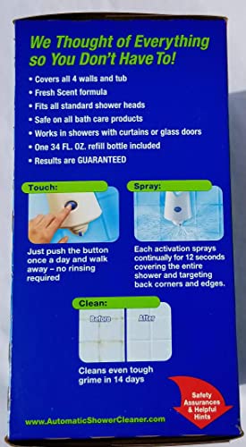 Limpando bolhas kit de limpador de chuveiro automático com garrafa de 34 oz