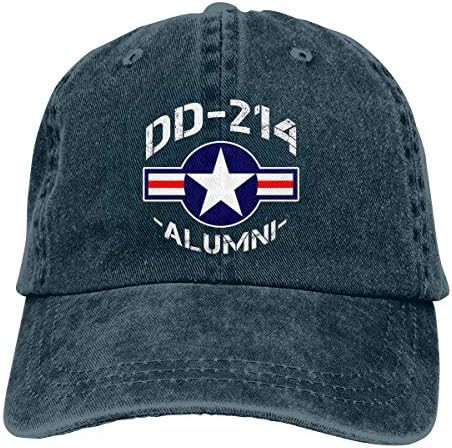 Shudianhaksdp DD-214 Alumni Air Force Hat Hat de Baseball Cap de Jeans de Capéu de Chapéu