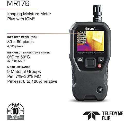 FLIR MR176 - Medidor de umidade de imagem térmica - com IgM, higrômetro substituível, pino e sem pinos