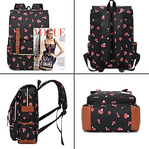 YGR Backpack de laptop floral para mulheres, mulheres, escola, viagens, negócios, esportes ao ar livre,