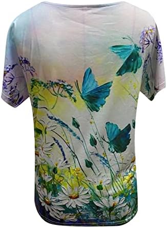 Roupas V Camiseta de blusa gráfica de algodão V para mulheres Blusa de manga curta Summer Women Women 10 10 10