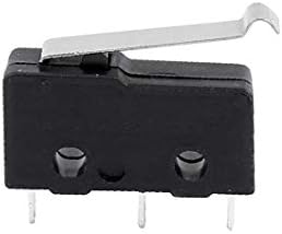 X-Dree 20pcs AC250 / 125V 3A 3 Terminais Micro-Switch de alavanca de alavanca momentânea de 19mm preto KW12-5 (20pcs