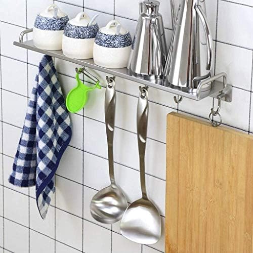 Uxzdx banheiro racks de cozinha com ganchos, prateleiras de tempero, prateleiras de armazenamento multi -funcional