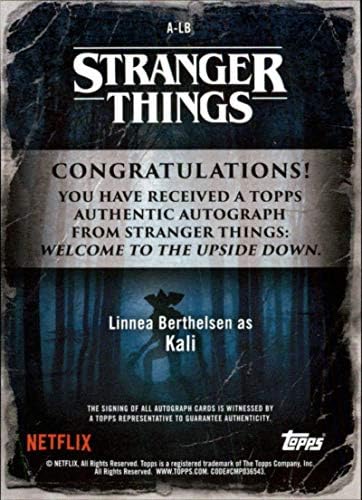 2019 Topps Stranger Things Welcome to the Upside Down Mindflayer Orange A-LB Linnea Berthelsen