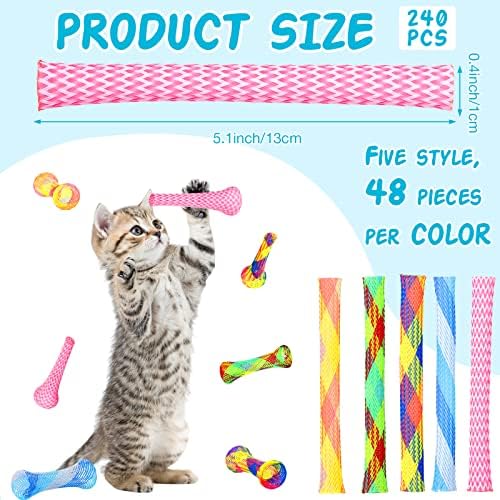 SRATTE 240 PCS CAT Spring Tube Toy Toy Interactive Toy Toy Toy Spring